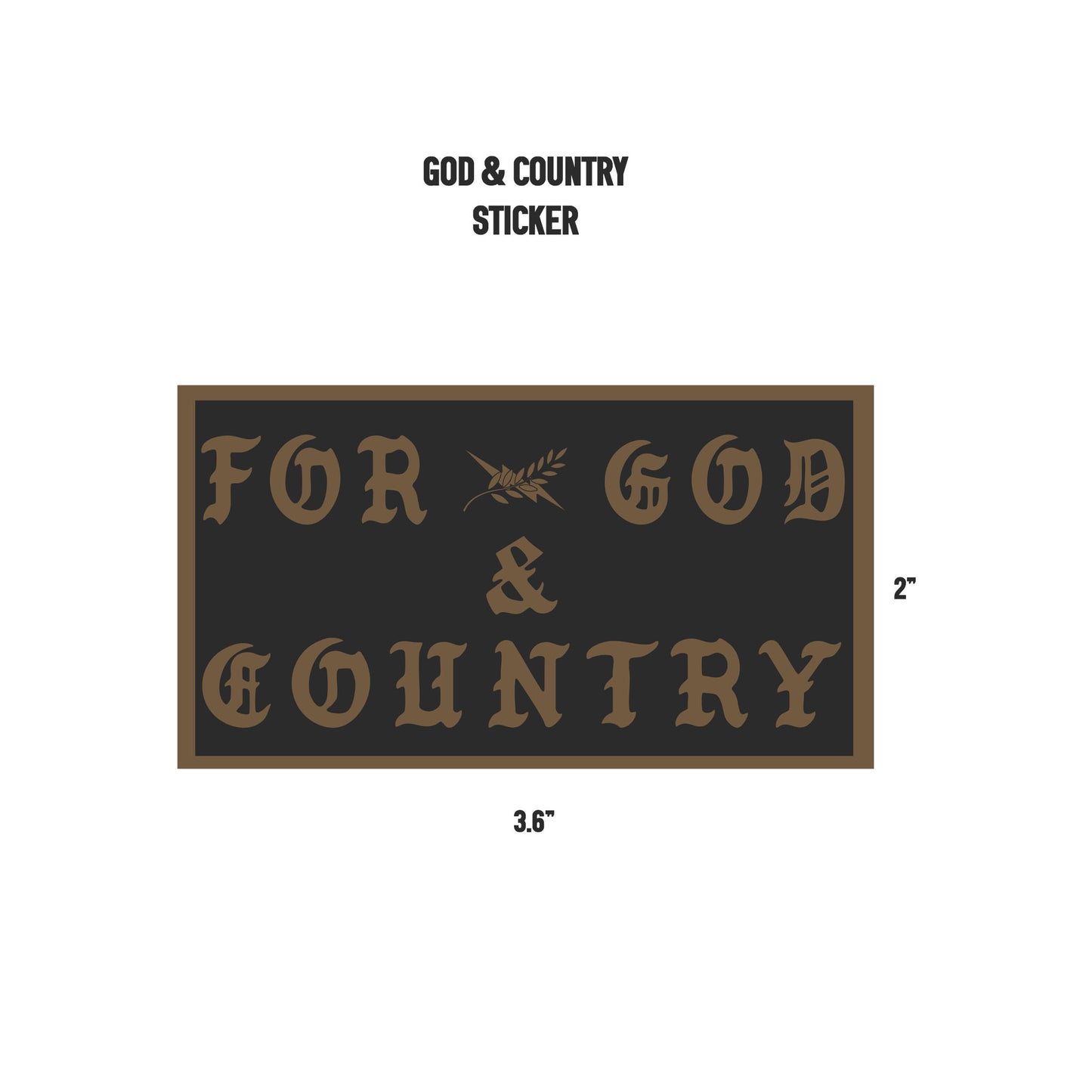 God & Country Sticker