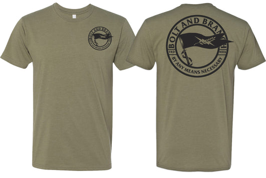 By Any Means Necessary Black Flag Tee (Green)