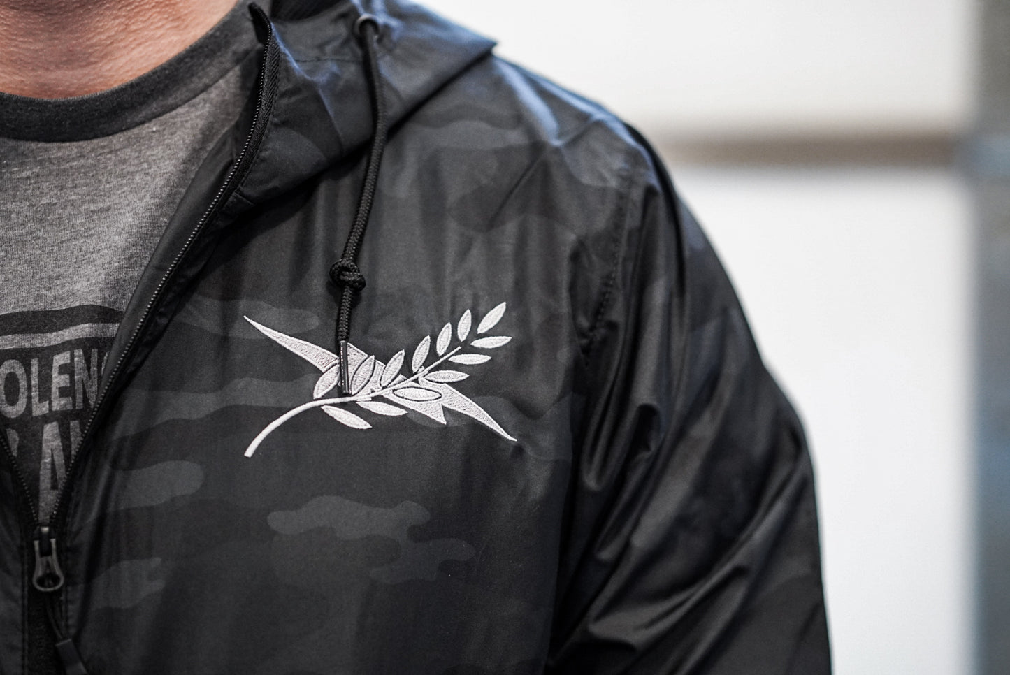 Black Camo Windbreaker