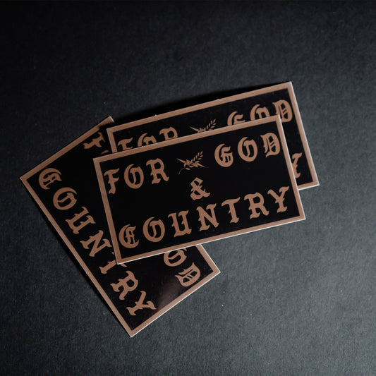 God & Country Sticker